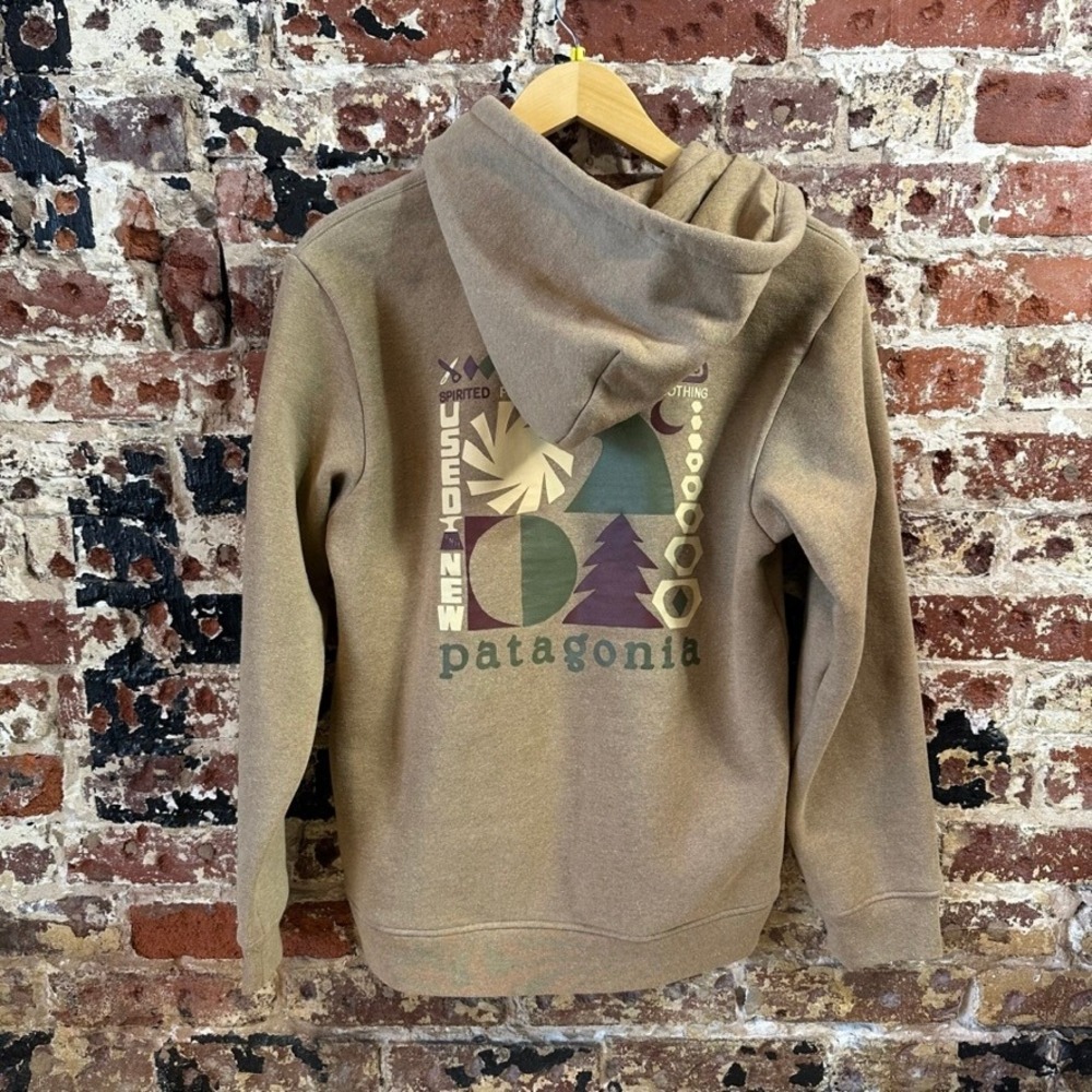 Patagonia Spirited Full Zip Hoodie Brown Uprisal Hoodie Mens Small Womens Medium
